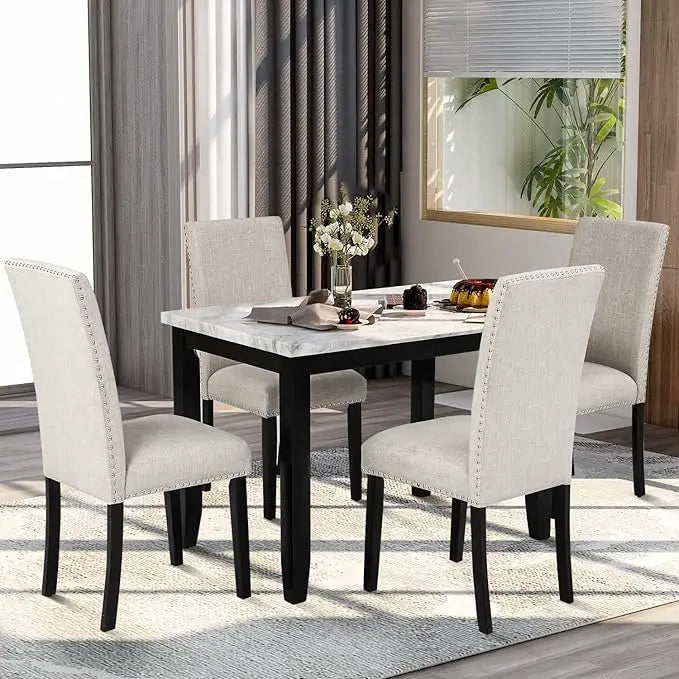 Dining Table Set Wood Table And Chairs For Kitchen
