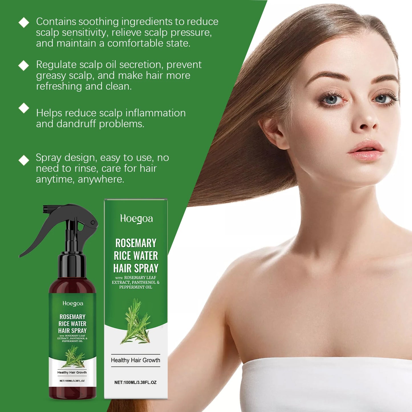 Hoegoa Rosemary Hair Care Spray Promote Scalp Circulation
