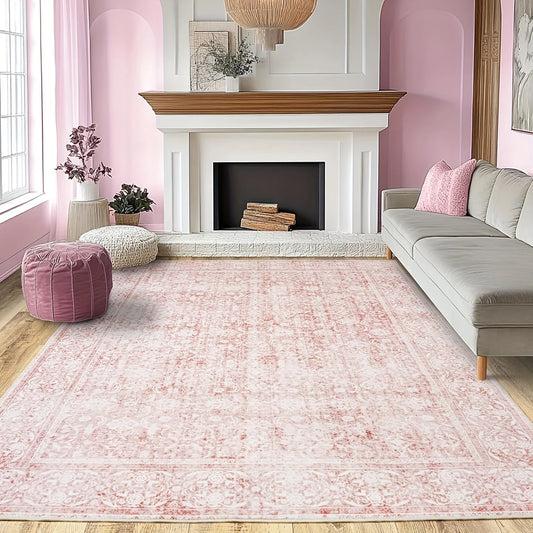 NONEDesign Aubusson Floral Polyester Living Room Rug