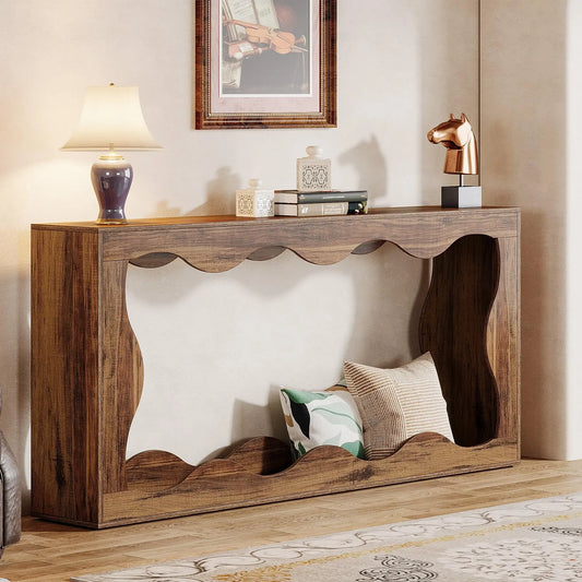 Tribesigns Farmhouse Console Table With Storage For Entryway And Sofa