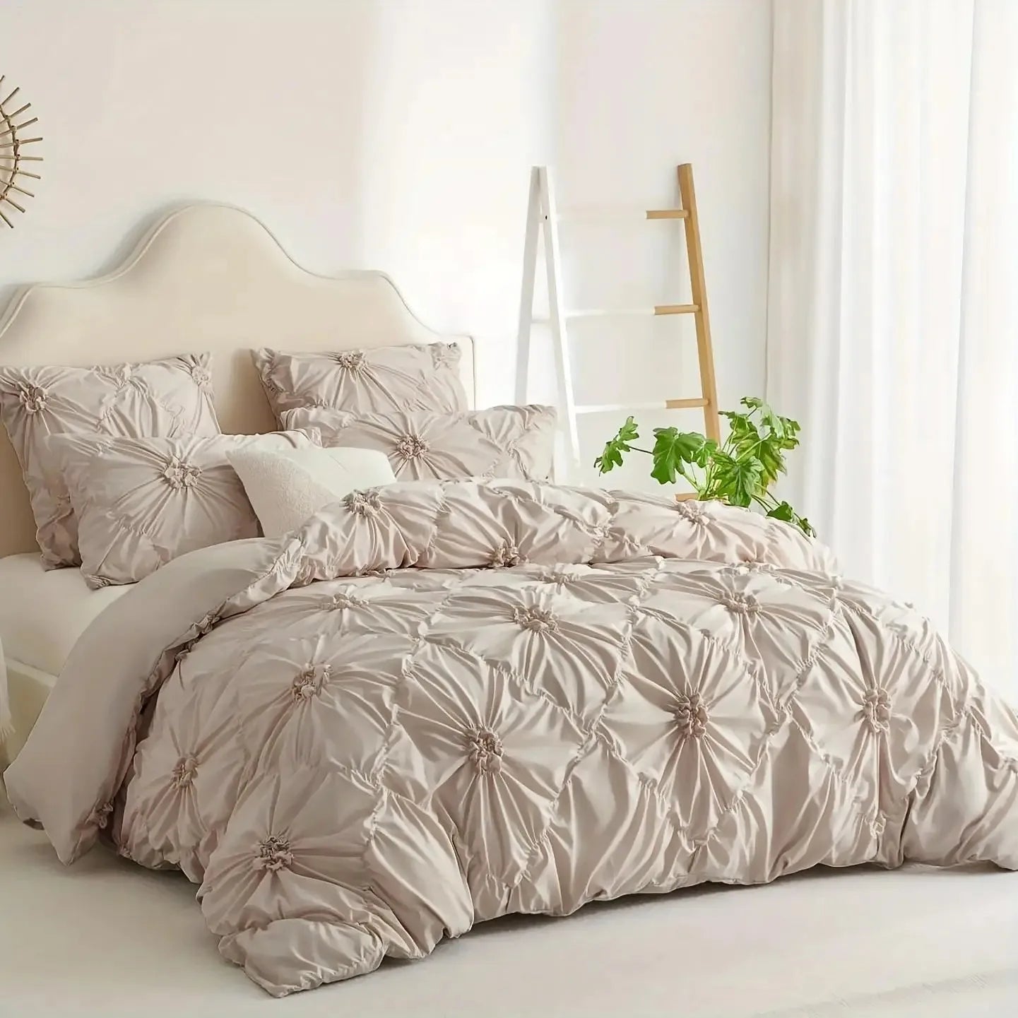 Bohemian Rhomboid Plaid Quilt Cover Set 3 Pieces Duvet Cover And Pillowcases