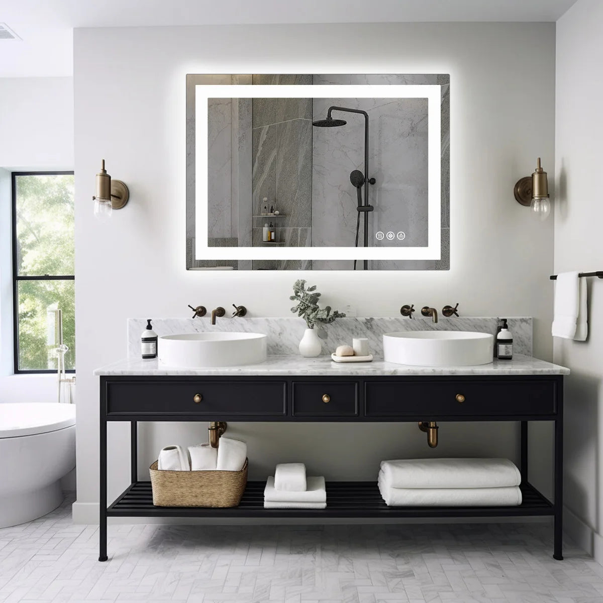 JHK LED Bathroom Vanity Mirror With Memory Function