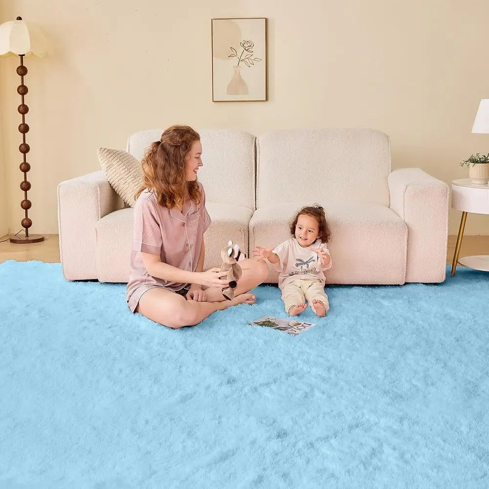 Soft Plaid Wool Flat Woven Area Rug For Living Rooms And Nurseries