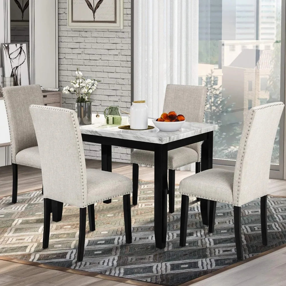 Dining Table Set Wood Table And Chairs For Kitchen