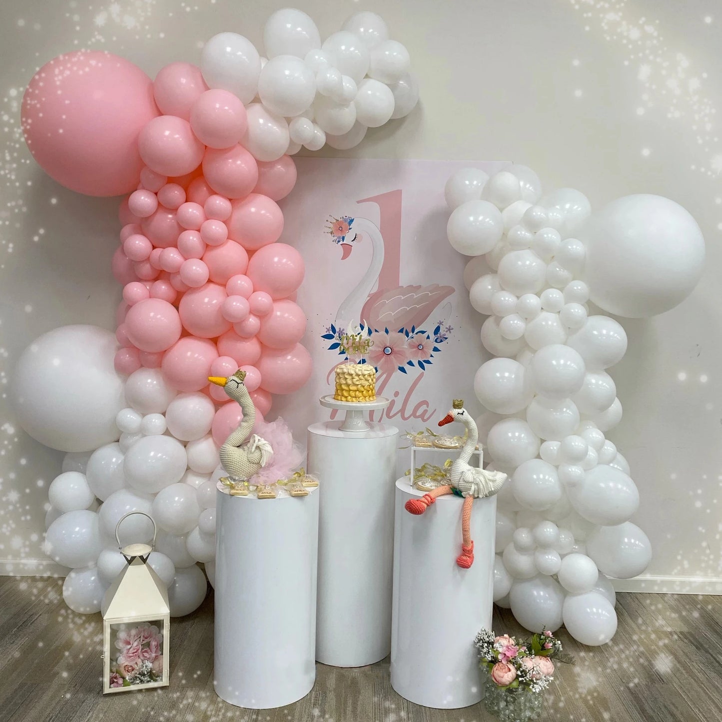 Iron Cylinder Pedestal Stands for Wedding Party Backdrops