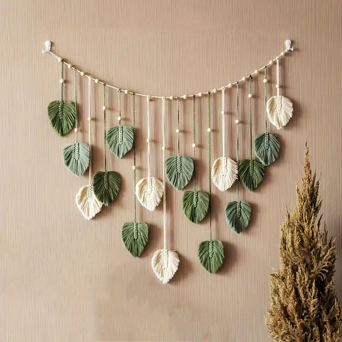 Guangdong Woven Wall Decor Knit Leaves Bohemian Style