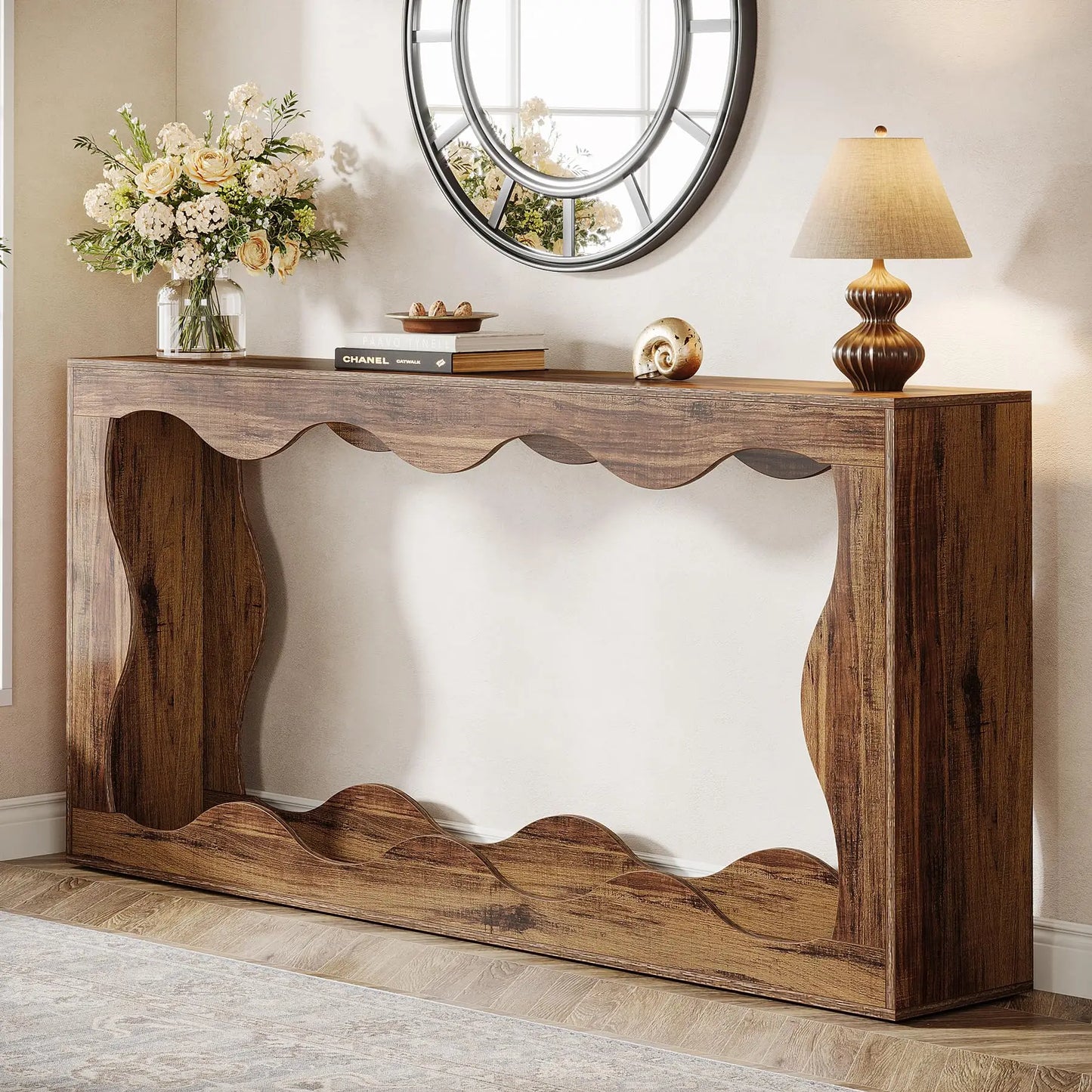 Tribesigns Farmhouse Console Table With Storage For Entryway