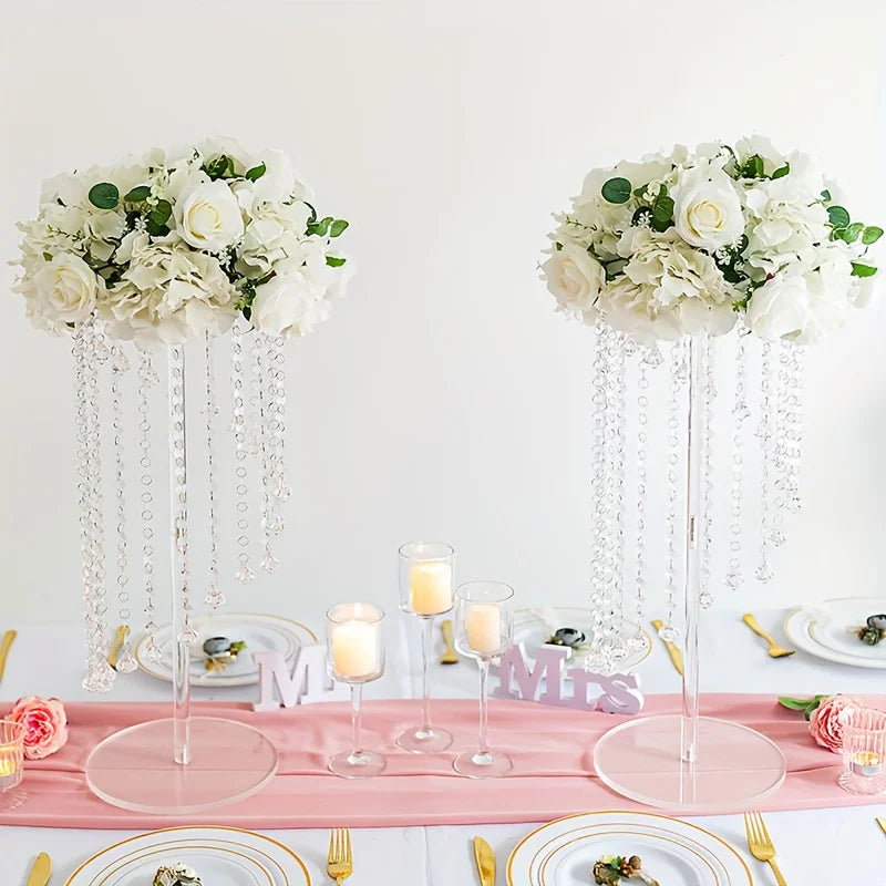 Function Acrylic Wedding Vase Modern Decorative Centerpiece For Tables