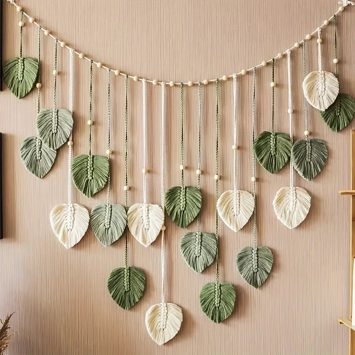 Guangdong Woven Wall Decor Knit Leaves Bohemian Style