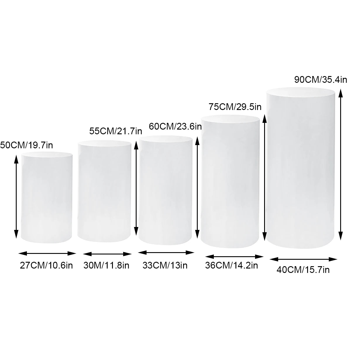 Iron Cylinder Pedestal Stands for Wedding Party Backdrops