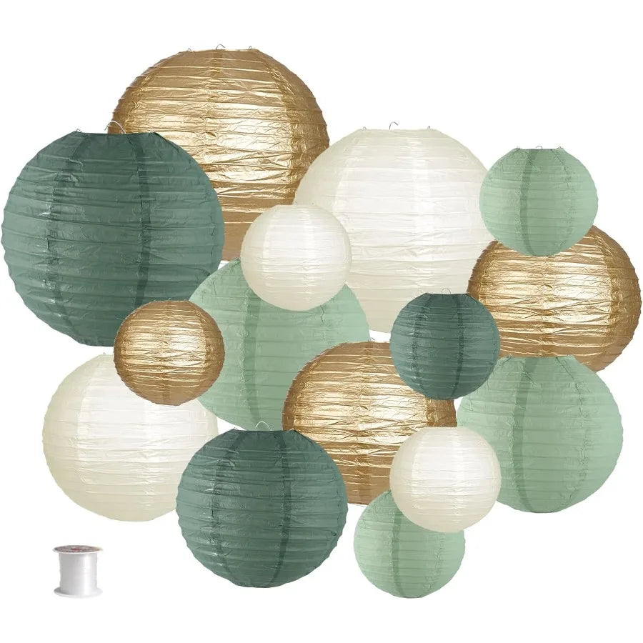 High-concerned Decorative Round Hanging Paper Lanterns for Rustic Weddings
