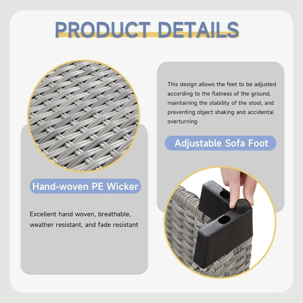 6-Piece Outdoor Patio Set With Fire Pit Table and 60000 BTU Heater