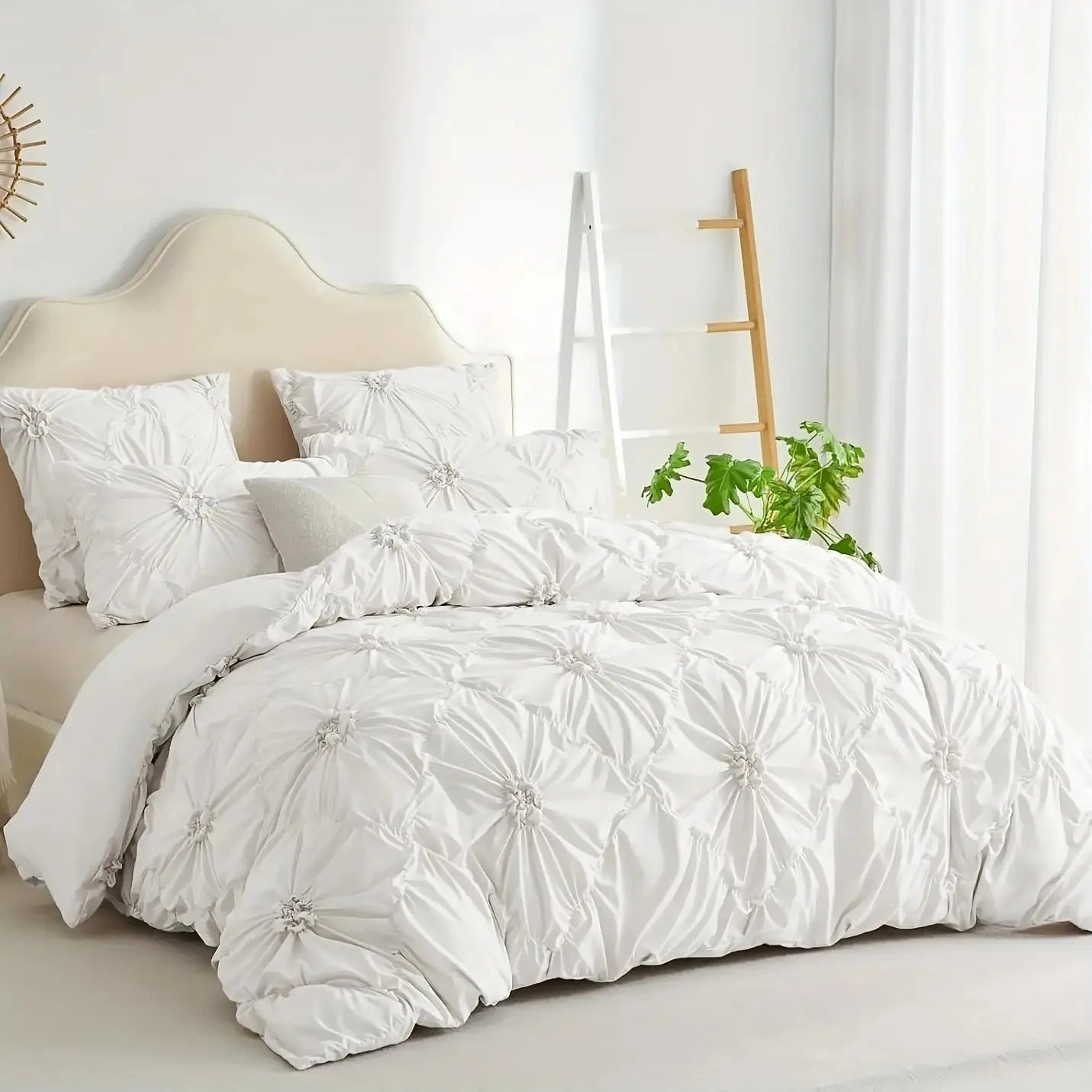 Bohemian Rhomboid Plaid Quilt Cover Set 3 Pieces Duvet Cover And Pillowcases