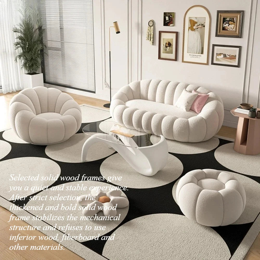 OEMGCN Cloud Sofa Plush Pumpkin L Shaped Modern Living Room