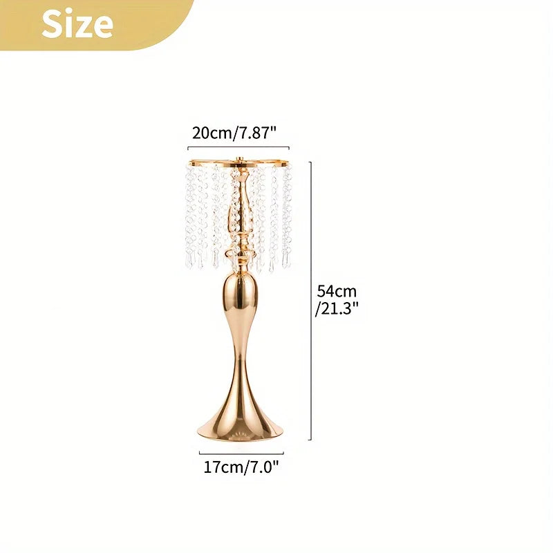 Function Crystal Flower Stand Centerpiece Vase For Modern Weddings