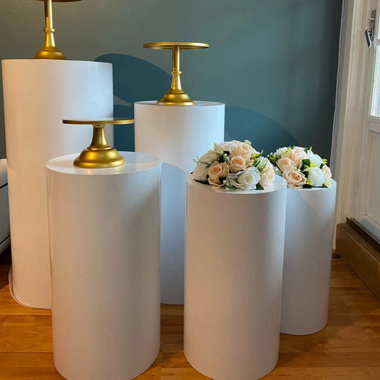 Iron Cylinder Pedestal Stands for Wedding Party Backdrops