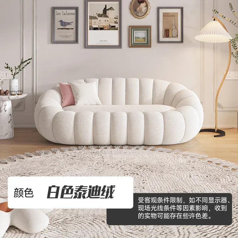 OEMGCN Cloud Sofa Plush Pumpkin L Shaped Modern Living Room