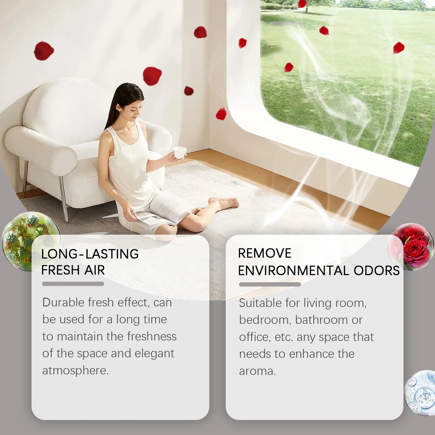 Jakehoe Rose Scent Room Spray Air Freshener For Office Bedroom