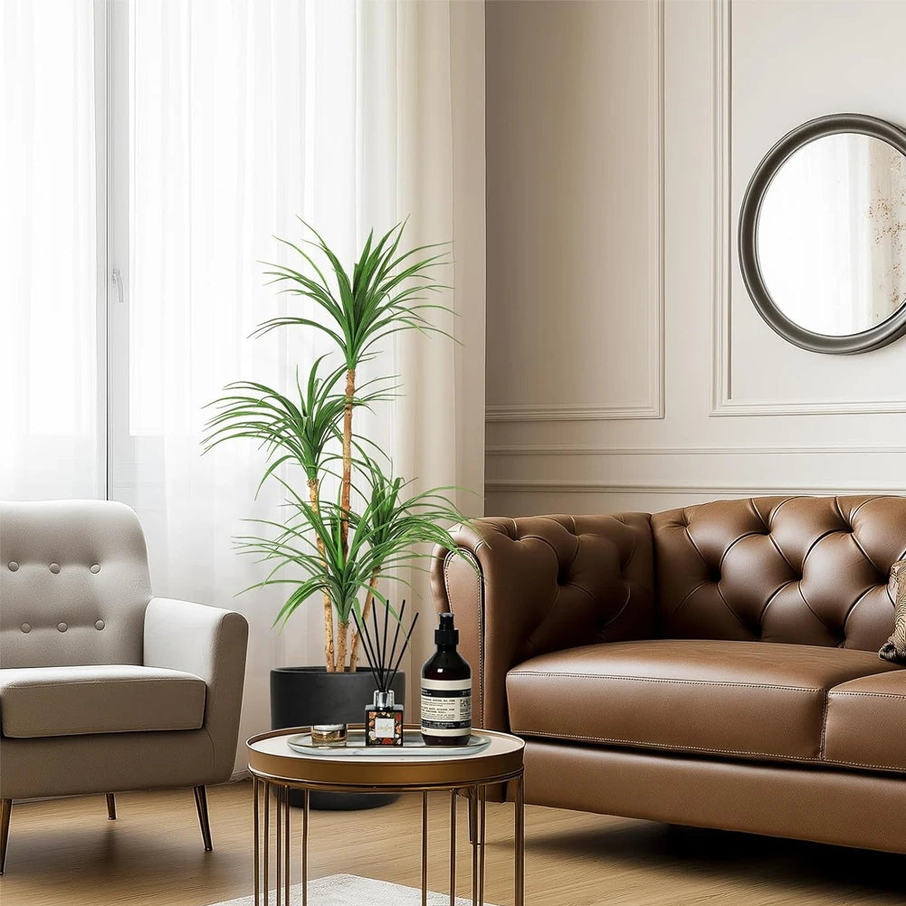 StudysetCN Artificial Dracaena Tree Realistic Indoor Houseplant