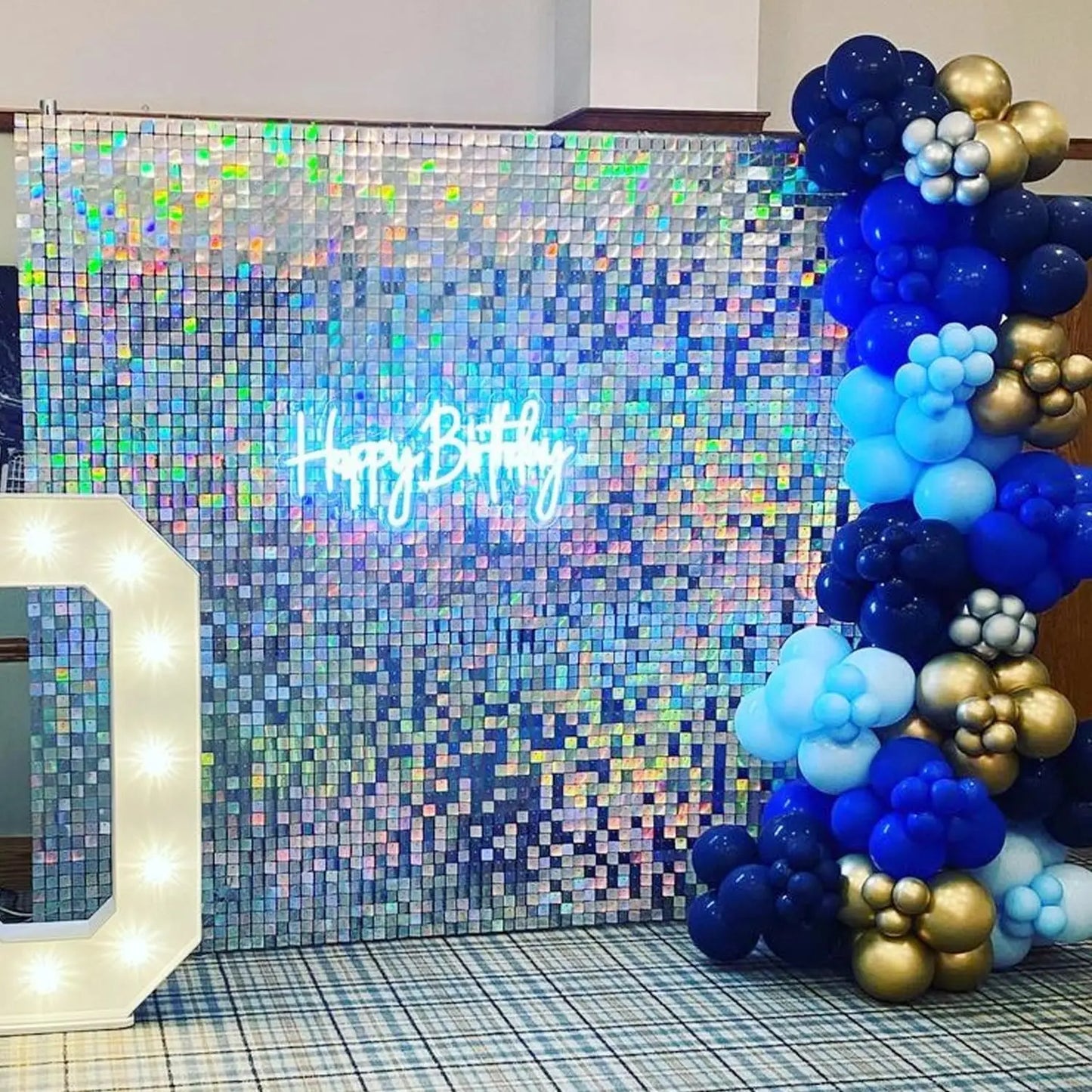 36 To 49 Pieces Sequin Backdrop Shimmer Photo Wall Decor