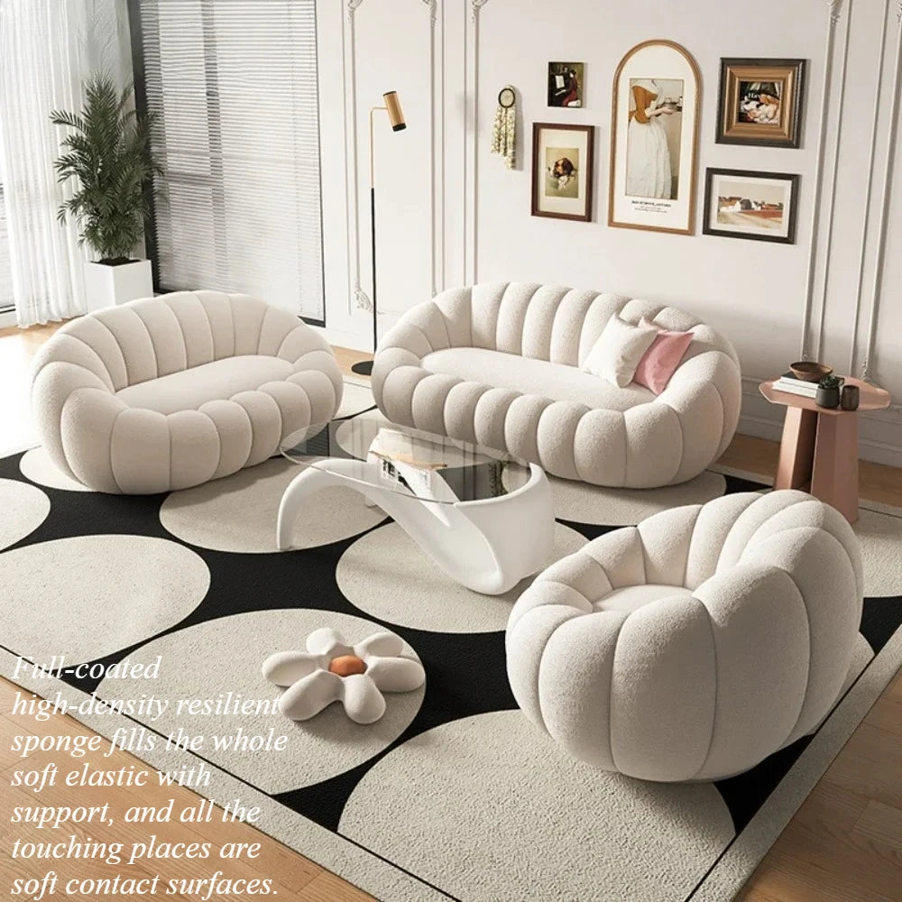 OEMGCN Cloud Sofa Plush Pumpkin L Shaped Modern Living Room