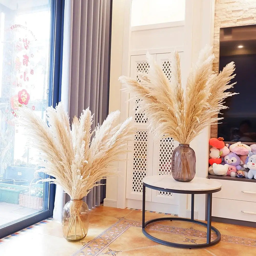 16Pcs Dried Pampas Grass Decor Bouquet Boho Neutral Home