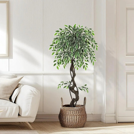 HiMISSH Artificial Ficus Tree For Indoor Home Office Decor