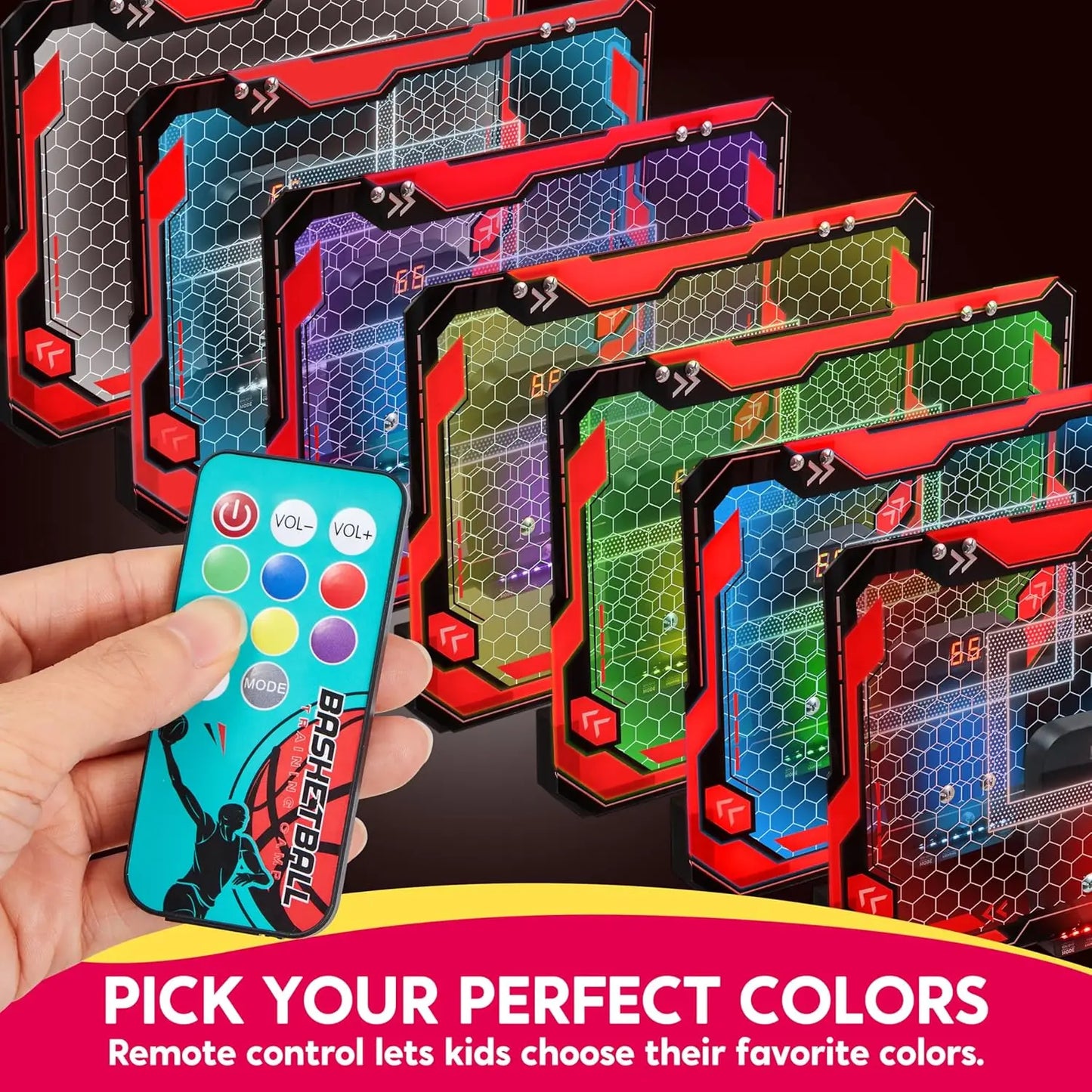 Joyfy Mini Indoor Basketball Hoop With Light Up Board