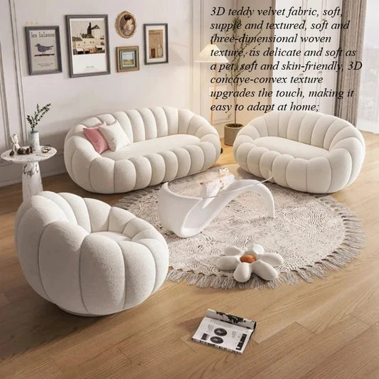OEMGCN Cloud Sofa Plush Pumpkin L Shaped Modern Living Room