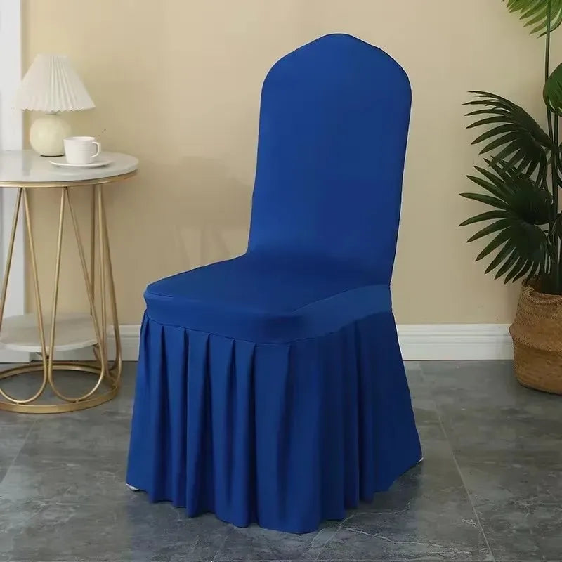 NONECN Pleated Spandex Chair Covers for Banquets and Weddings