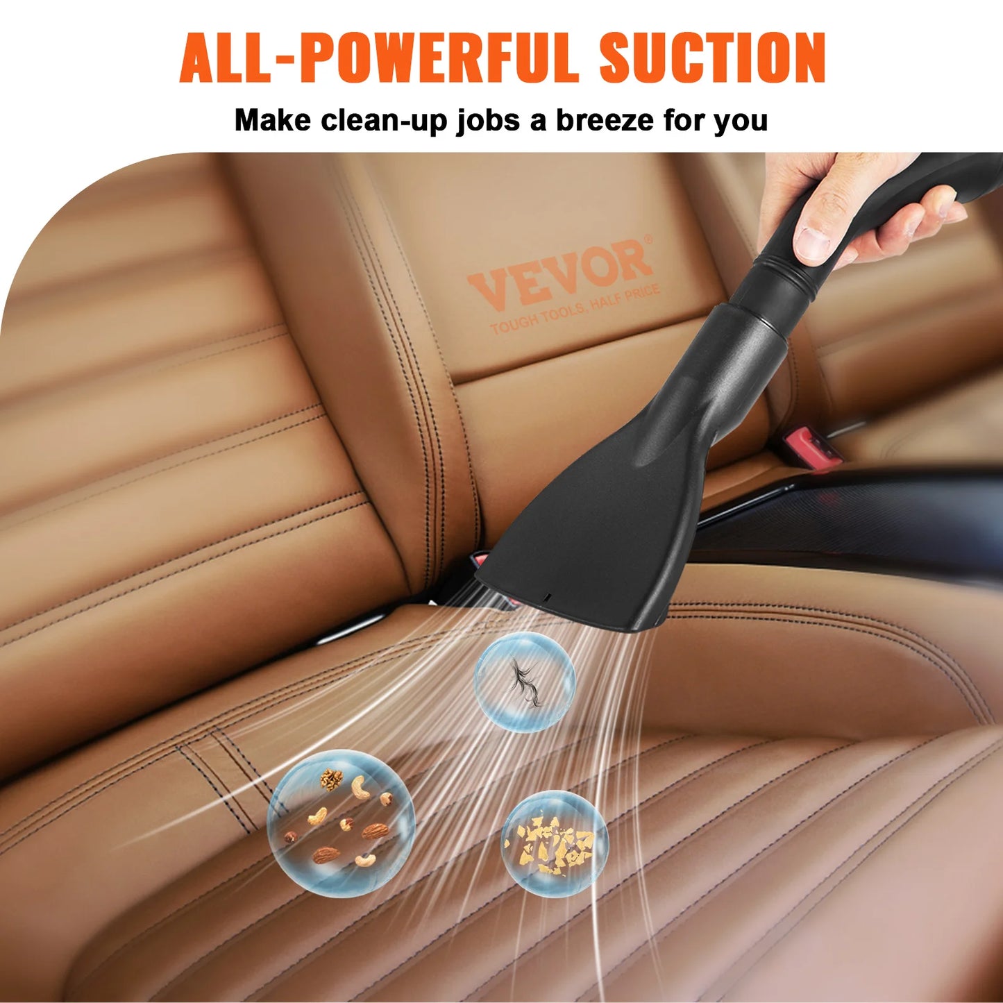 SucceBuy Wet Dry Vacuum 2.5 Peak HP Portable Blowing Function