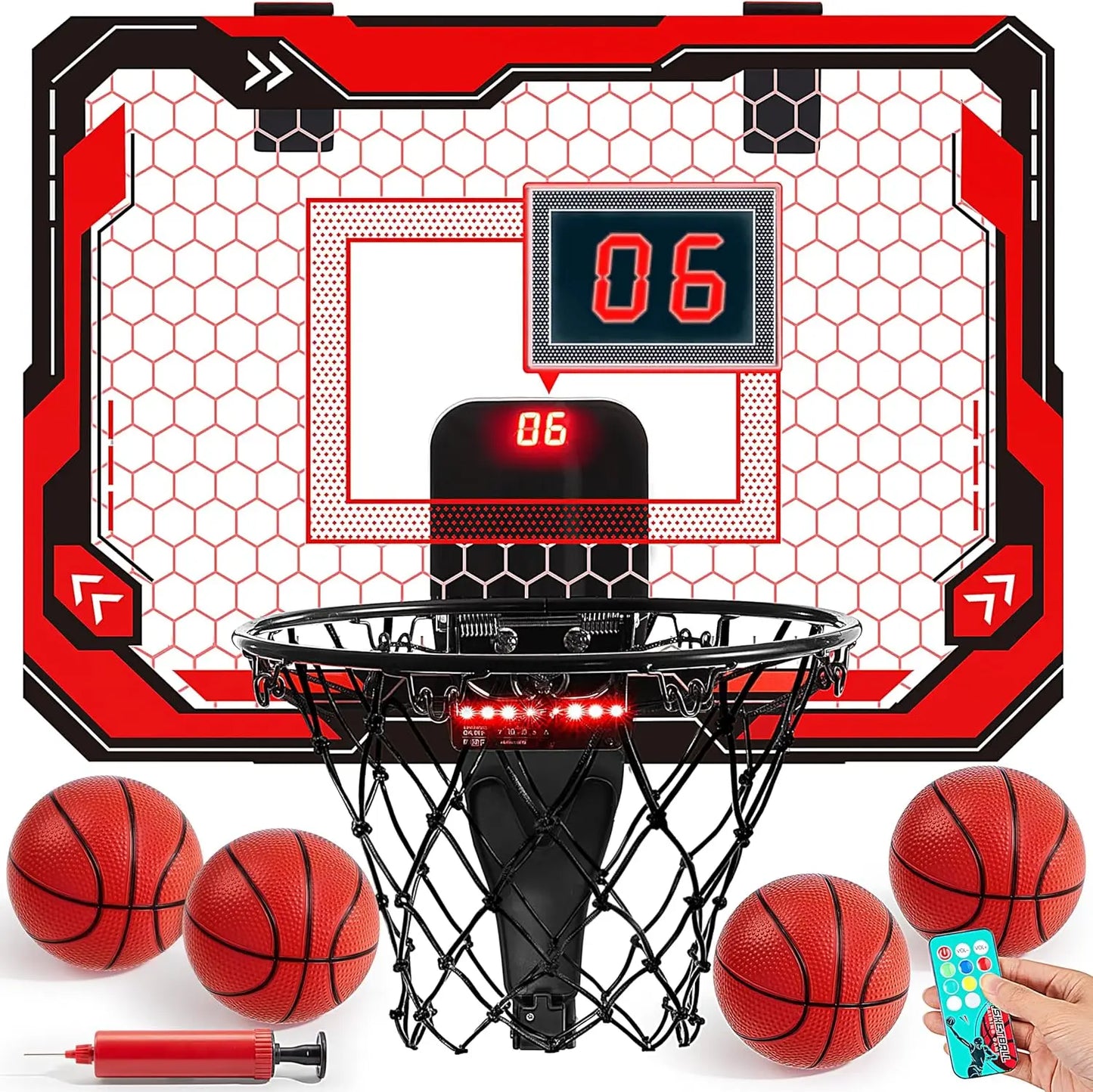 Joyfy Mini Indoor Basketball Hoop With Light Up Board