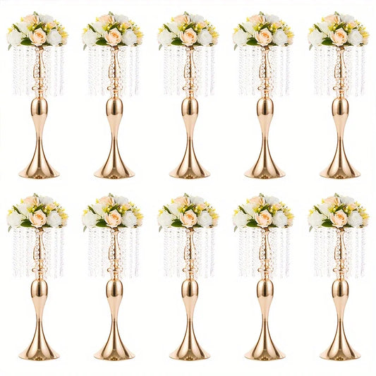 Function Crystal Flower Stand Centerpiece Vase For Modern Weddings