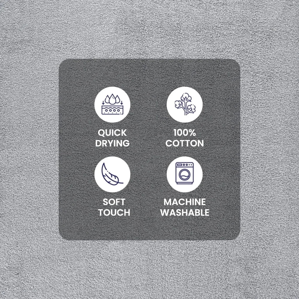 10 Piece Cotton Quick Dry Towel Set Bath Towels Washcloths