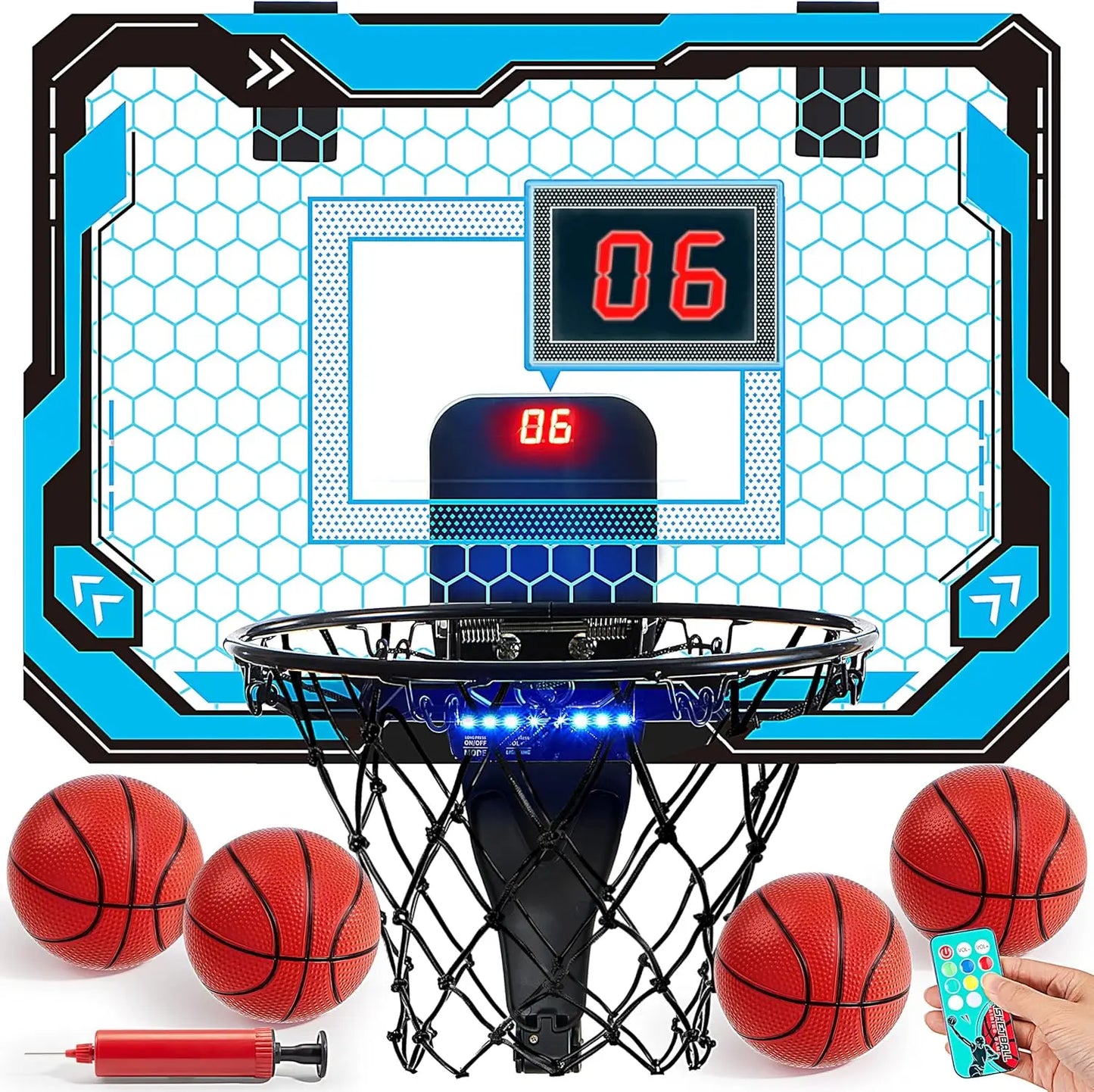Joyfy Mini Indoor Basketball Hoop With Light Up Board