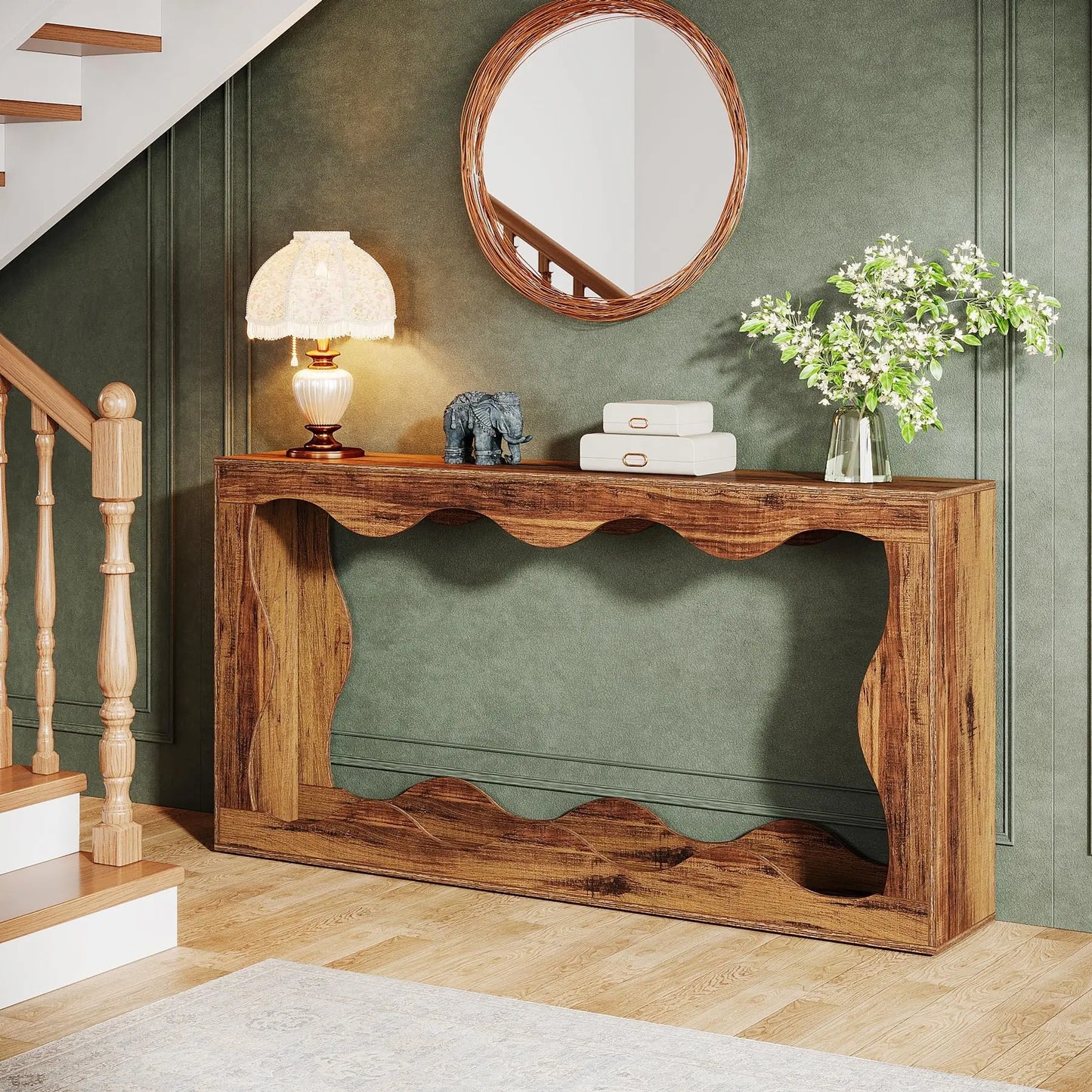 Tribesigns Farmhouse Console Table With Storage For Entryway