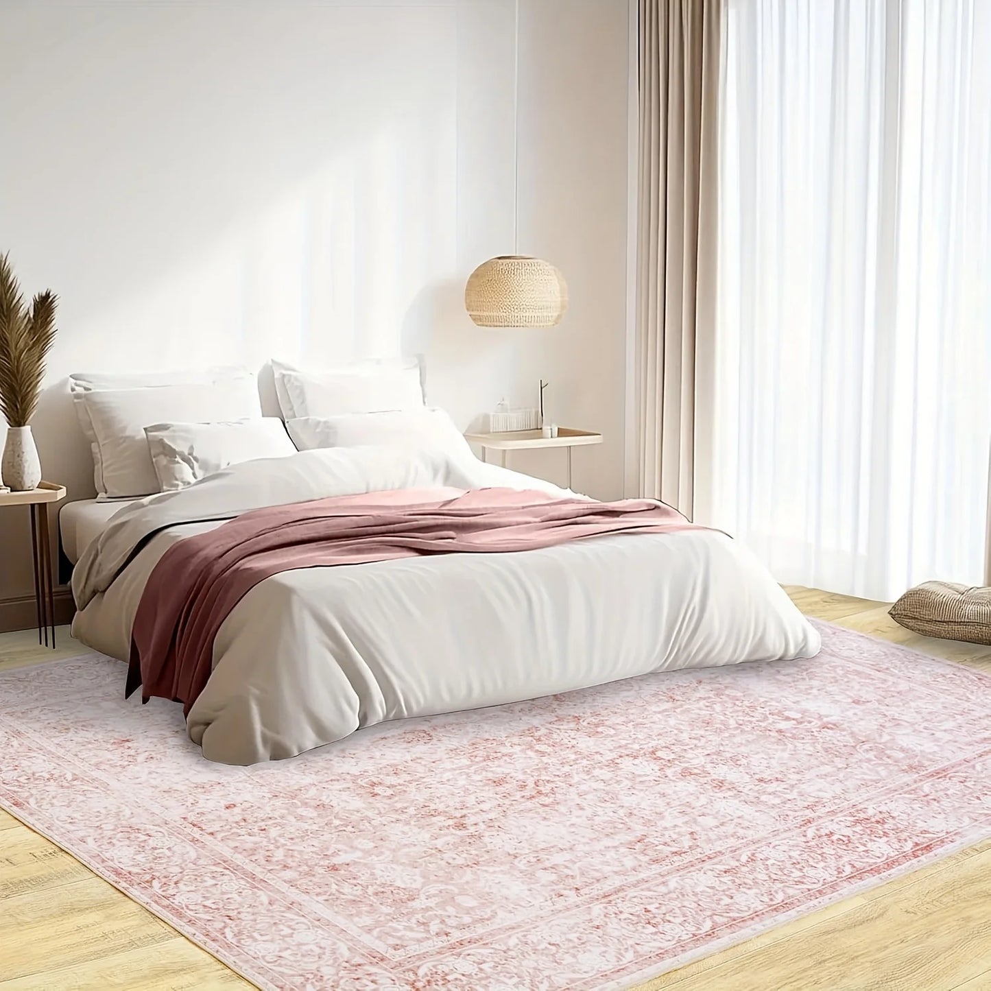 NONEDesign Aubusson Floral Polyester Living Room Rug