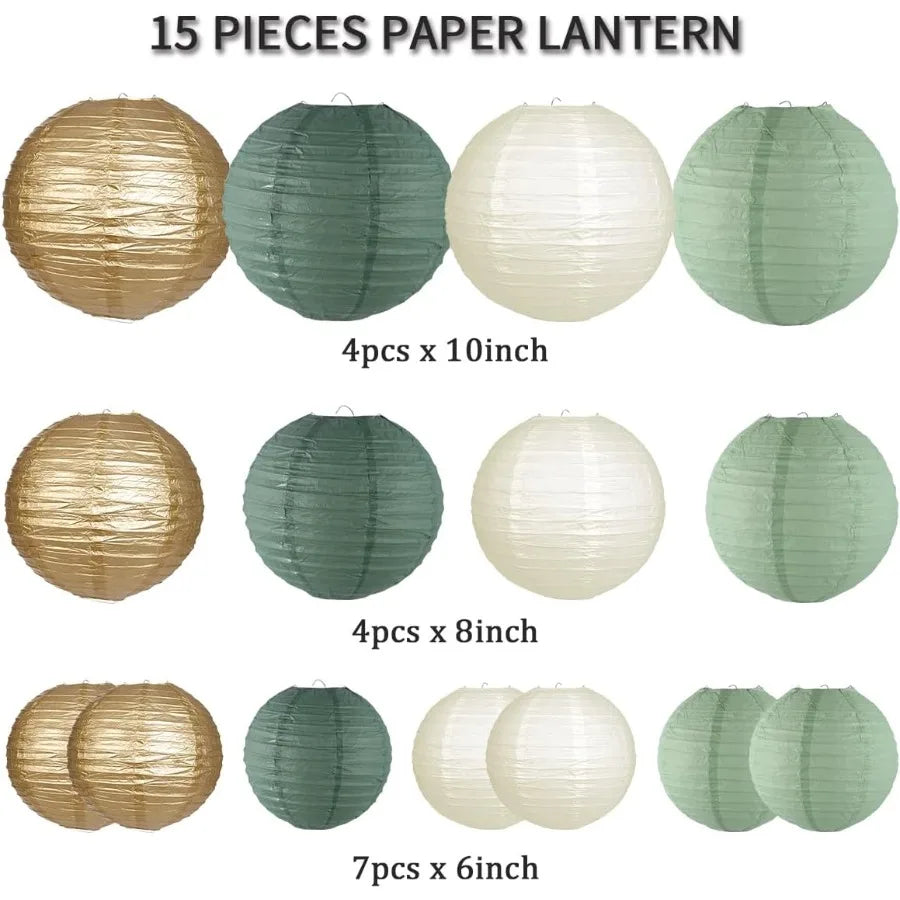 High-concerned Decorative Round Hanging Paper Lanterns for Rustic Weddings