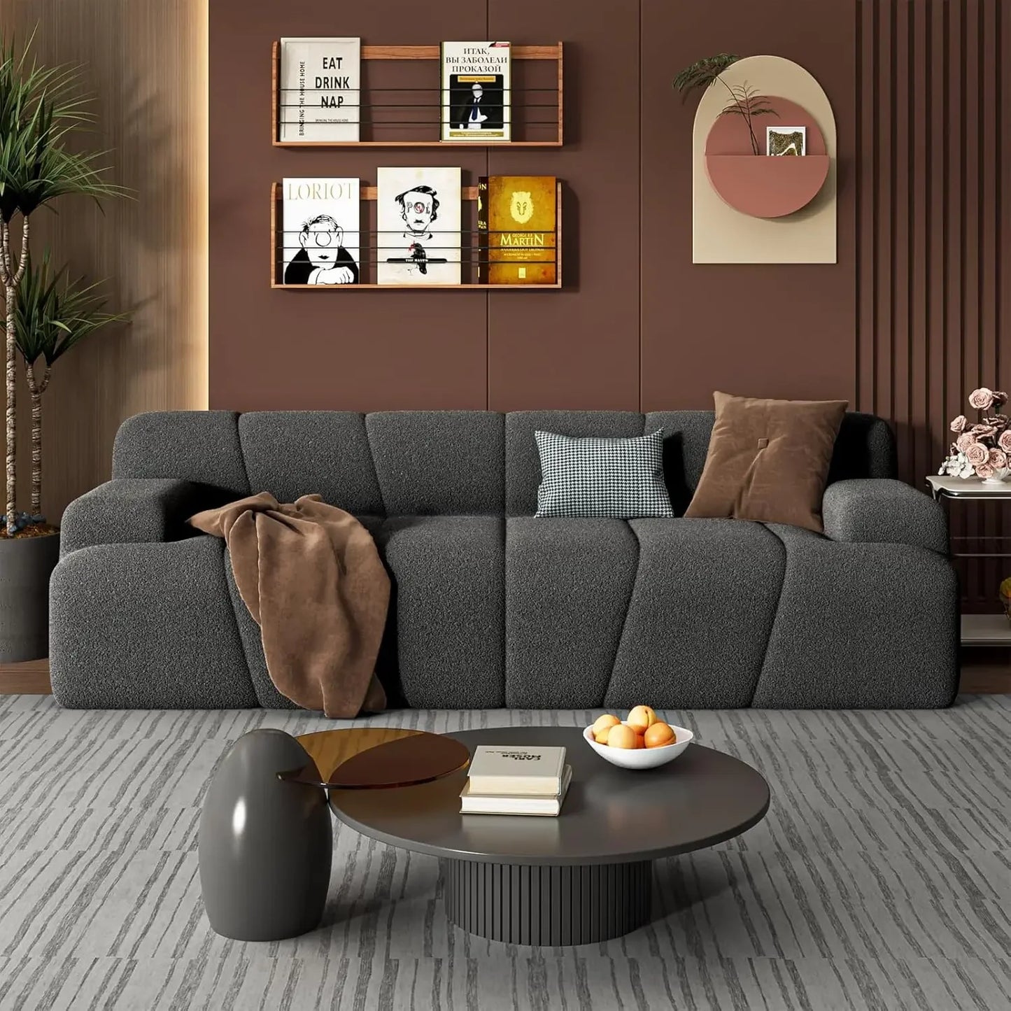 Memory Foam Couch Cloud Sofa in a Box with Armrests