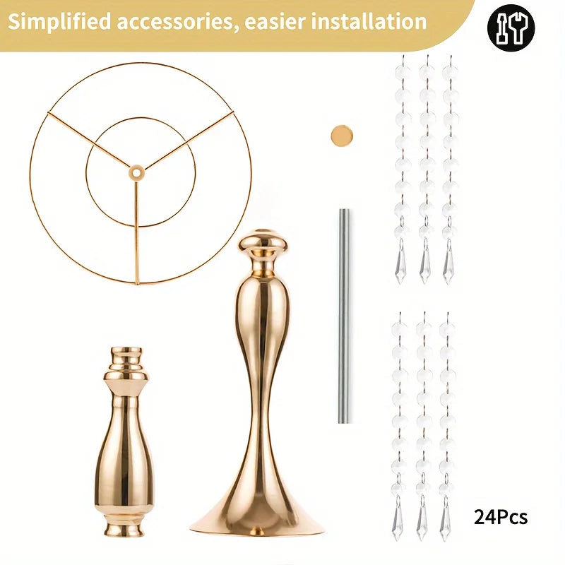 Function Crystal Flower Stand Centerpiece Vase For Modern Weddings