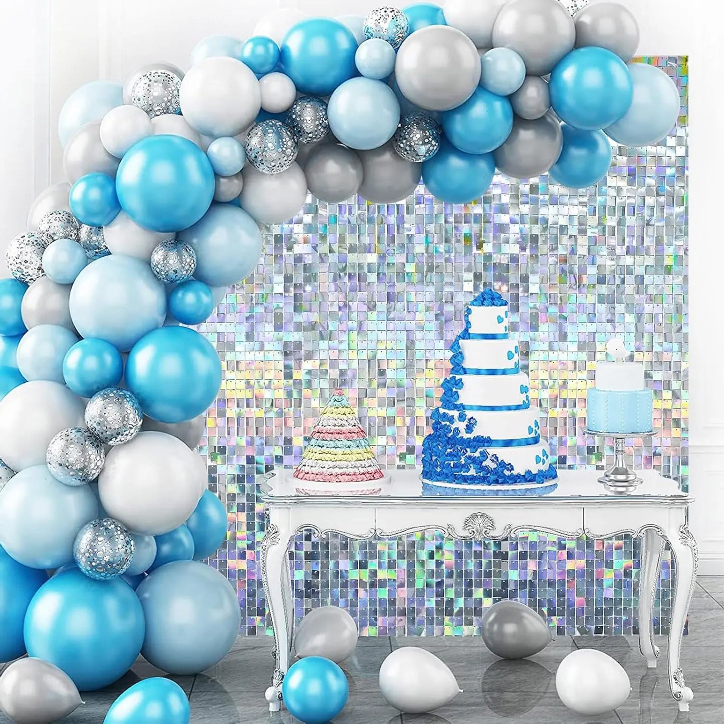 36 To 49 Pieces Sequin Backdrop Shimmer Photo Wall Decor