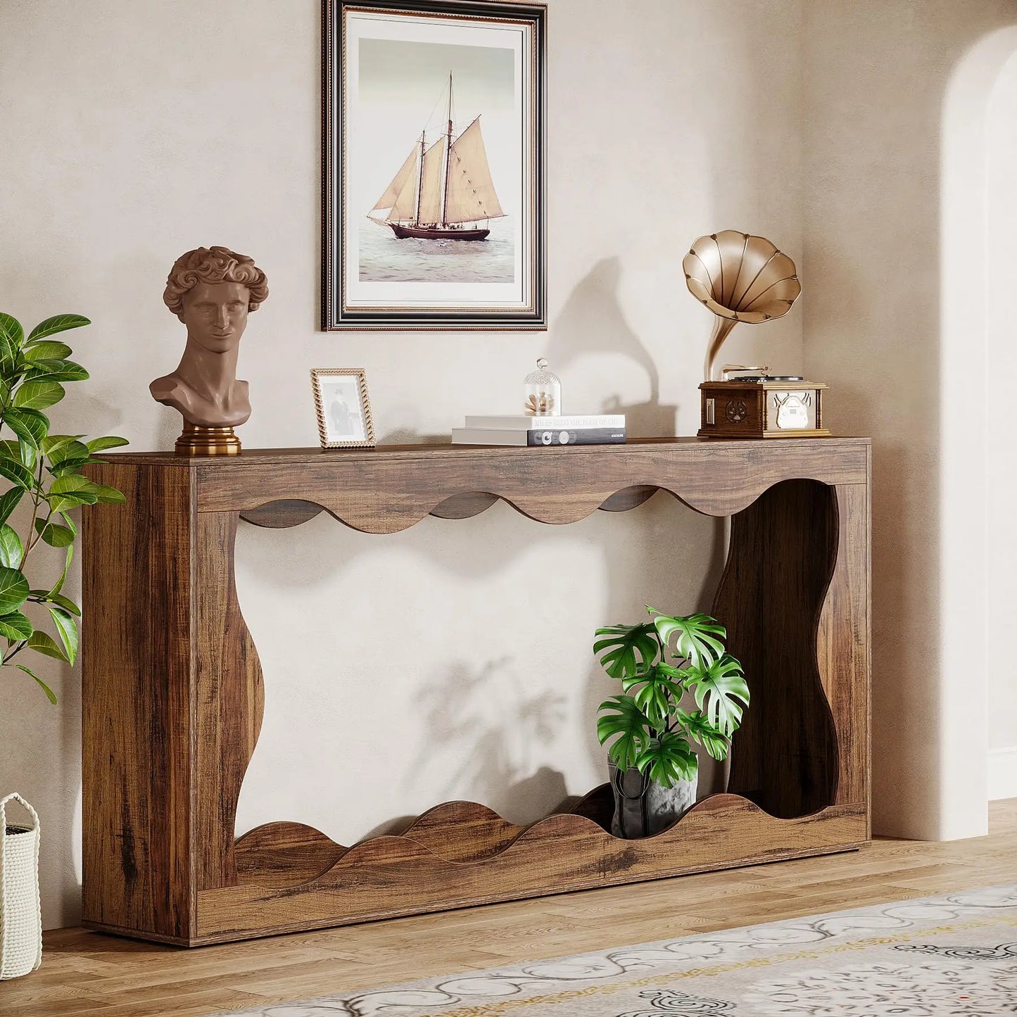 Tribesigns Farmhouse Console Table With Storage For Entryway And Sofa