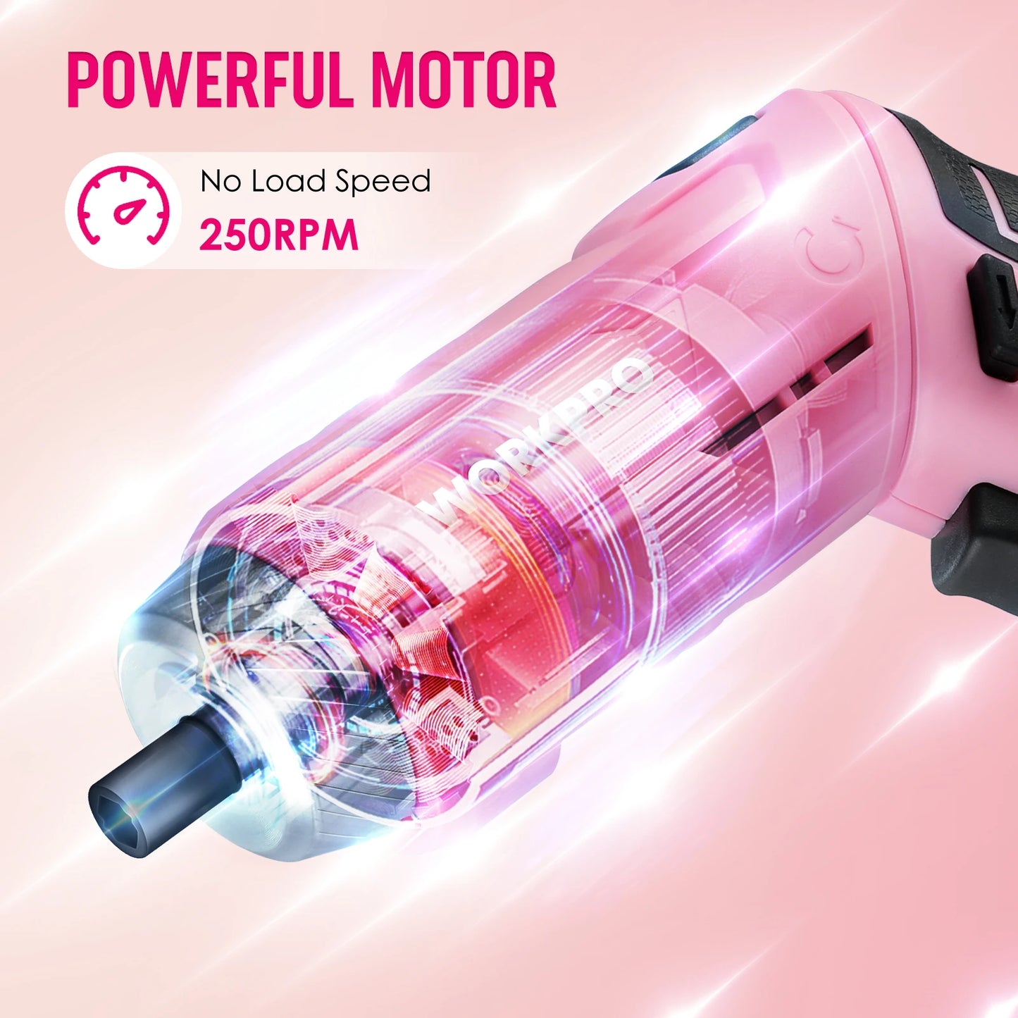 WORKPRO 74 Piece Cordless Tool Set With Rotatable Screwdriver