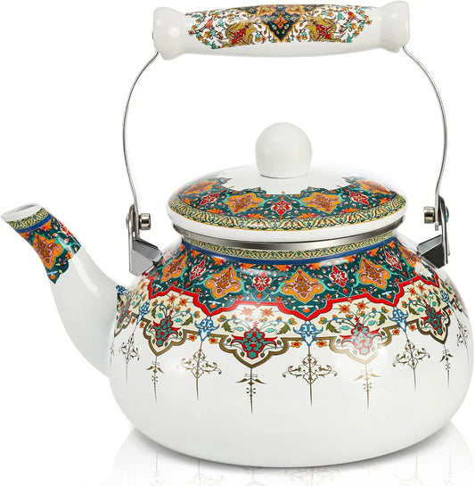 Durable Ceramic Enamel Tea Kettle For Stovetop Use
