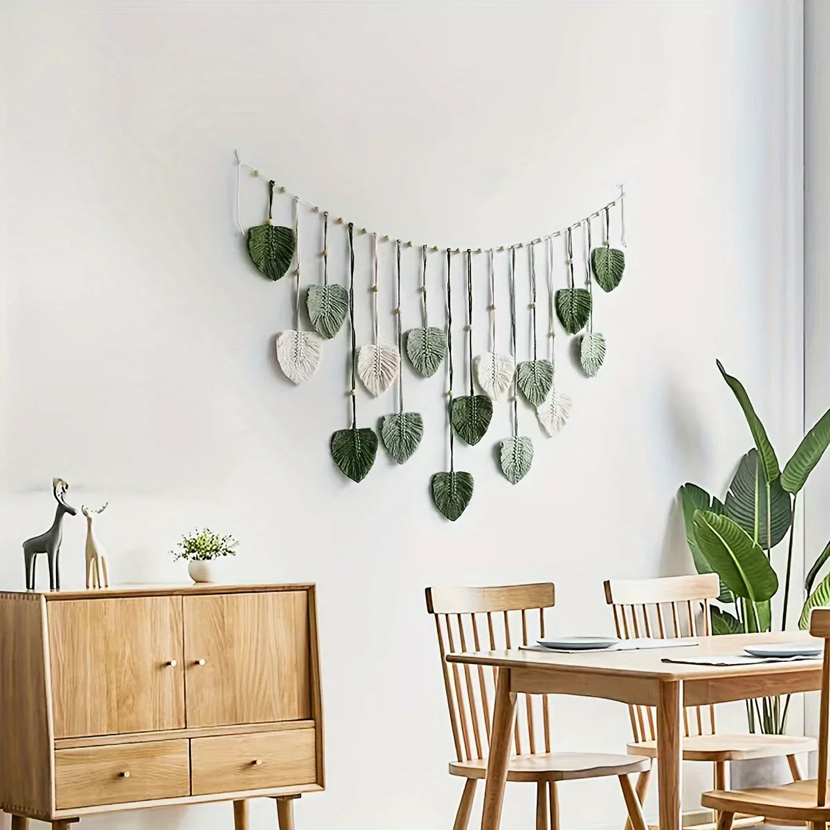Guangdong Woven Wall Decor Knit Leaves Bohemian Style