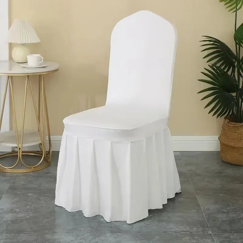 NONECN Pleated Spandex Chair Covers for Banquets and Weddings