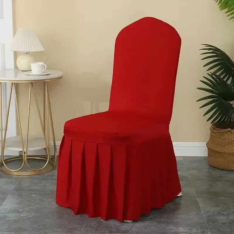 NONECN Pleated Spandex Chair Covers for Banquets and Weddings