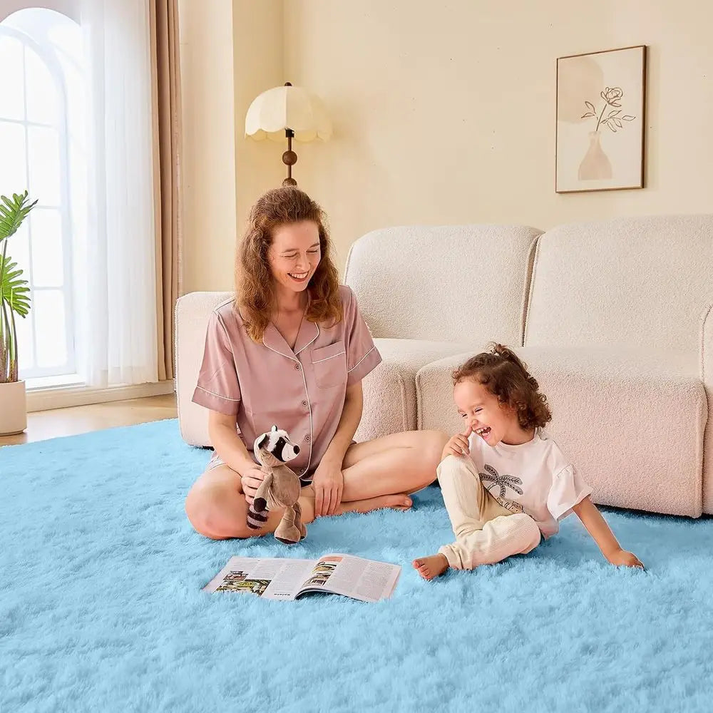 Soft Plaid Wool Flat Woven Area Rug For Living Rooms And Nurseries