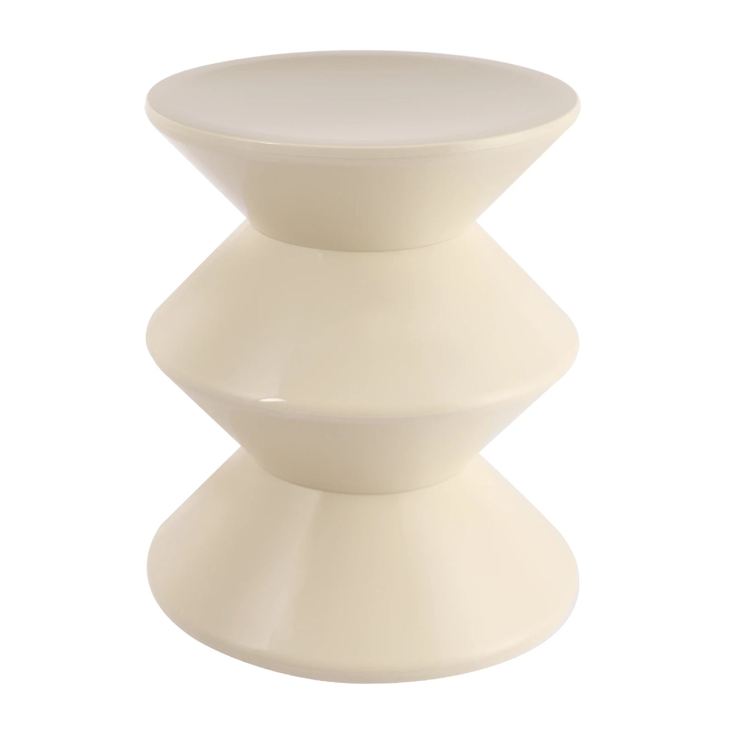 3-Tier Plastic End Table With Storage Shelf