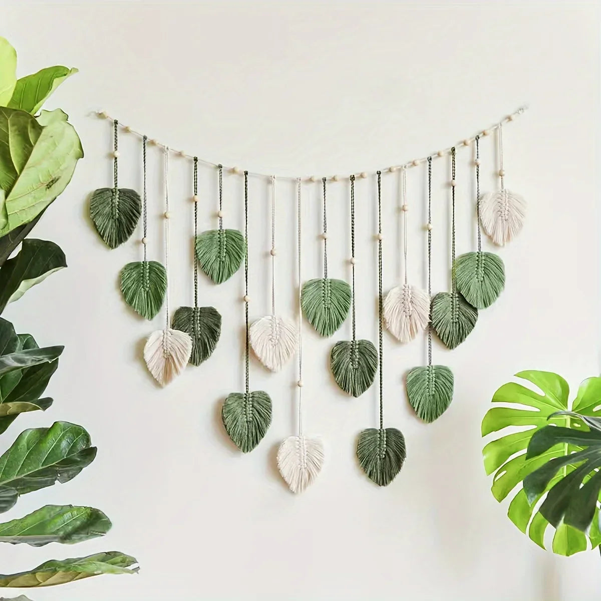 Guangdong Woven Wall Decor Knit Leaves Bohemian Style